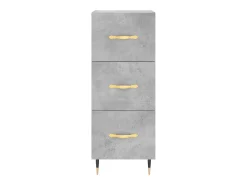Aparador buffet cómoda armario mueble organizador cocina salón salón alto 34,5 x 34 x 180 cm madera contrachapada gris 02_0034313
