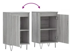 Aparador buffet cómoda armario mueble organizador cocina salón salón juego de 2 sonoma 40 x 35 x 70 cm marrón madera contrachapada 02_0036948