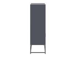 Aparador buffet cómoda armario mueble organizador cocina salón salón alto 68,5 x 38,5 x 123,5 cm acero antracita 02_0032206