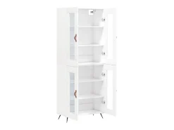 Aparador buffet cómoda armario mueble organizador cocina salón salón alto 69,5 x 34 x 180 cm madera contrachapada blanco 02_0032563