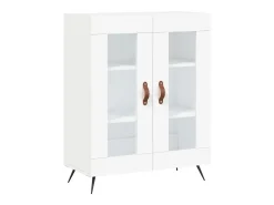 Aparador buffet cómoda armario mueble organizador cocina salón salón alto 69,5 x 34 x 180 cm madera contrachapada blanco 02_0032563