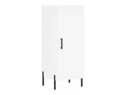 Aparador buffet cómoda armario mueble organizador cocina salón salón alto 34,5 x 34 x 180 cm madera contrachapada blanco 02_0032288