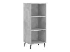 Aparador buffet cómoda armario mueble organizador cocina salón salón alto 34,5 x 34 x 180 cm madera contrachapada gris 02_0034341