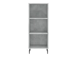 Aparador buffet cómoda armario mueble organizador cocina salón salón alto 34,5 x 34 x 180 cm madera contrachapada gris 02_0034341