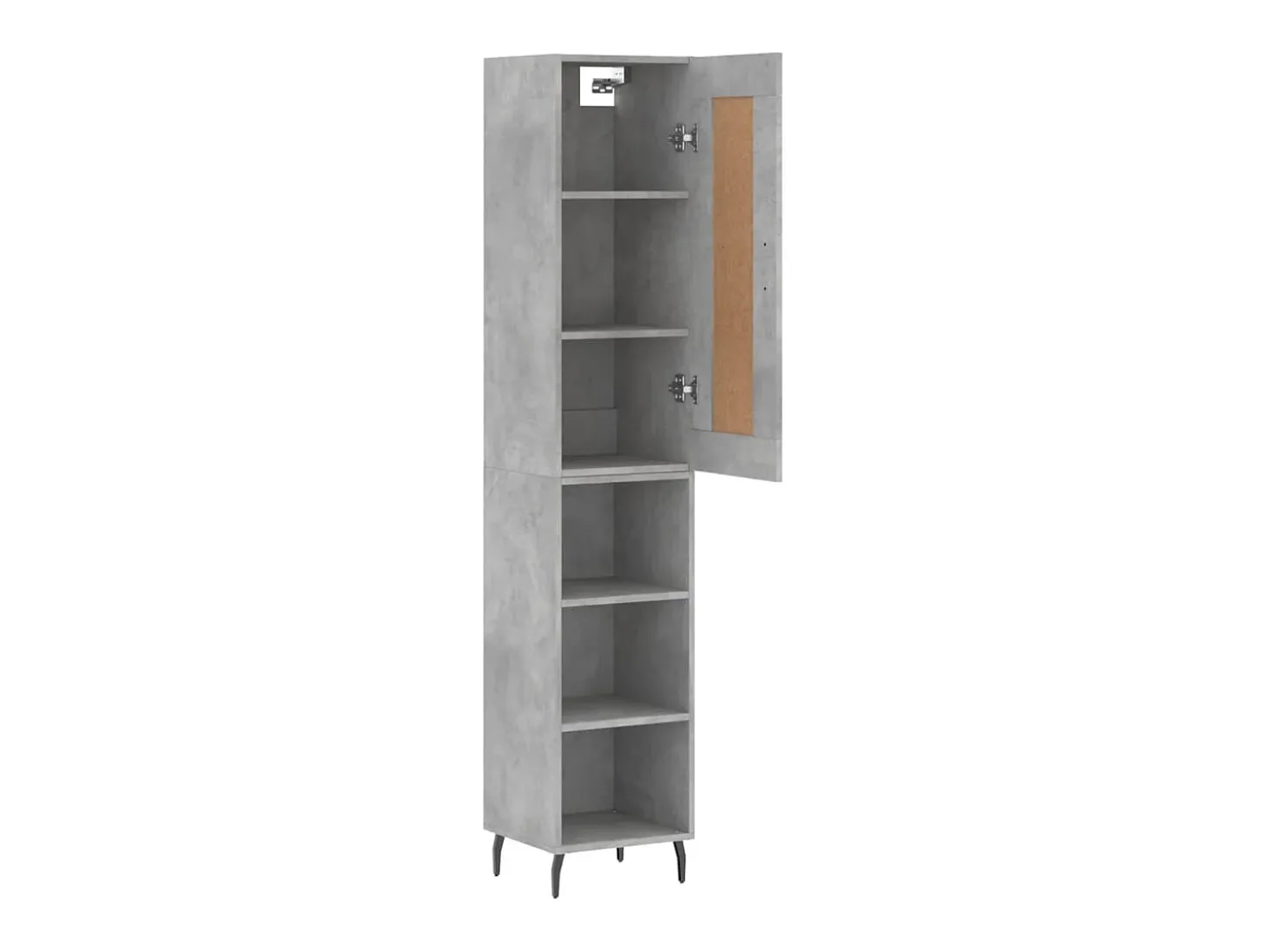 Aparador buffet cómoda armario mueble organizador cocina salón salón alto 34,5 x 34 x 180 cm madera contrachapada gris 02_0034341