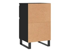 Aparador buffet cómoda armario mueble organizador cocina salón salón juego de 2 40 x 35 x 70 cm madera contrachapada negra 02_0036902