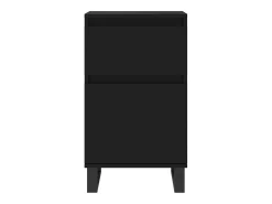 Aparador buffet cómoda armario mueble organizador cocina salón salón juego de 2 40 x 35 x 70 cm madera contrachapada negra 02_0036902