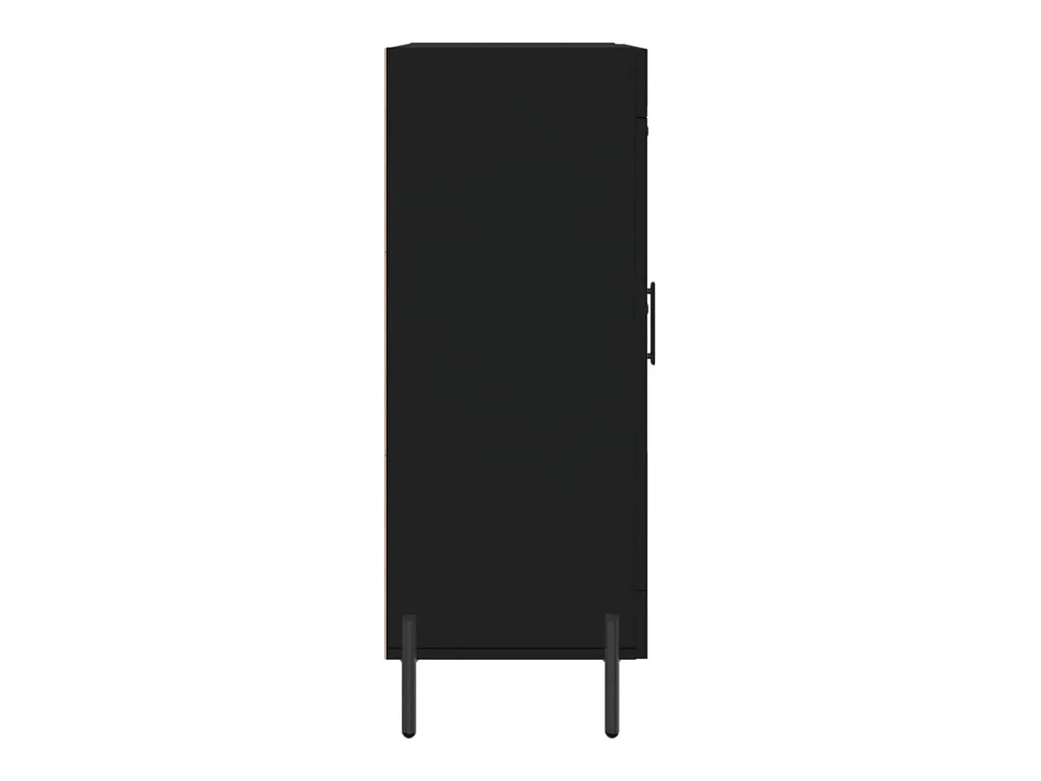 Aparador buffet cómoda armario mueble organizador cocina salón salón 69,5 x 34 x 90 cm madera contrachapada negra 02_0036063