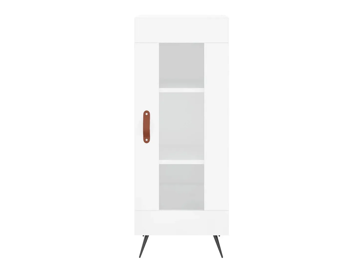 Aparador buffet cómoda armario mueble organizador cocina salón brillante 34,5 x 34 x 90 cm madera contrachapada blanco 02_0030628