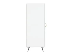 Aparador buffet cómoda armario mueble organizador cocina salón brillante 34,5 x 34 x 90 cm madera contrachapada blanco 02_0030628