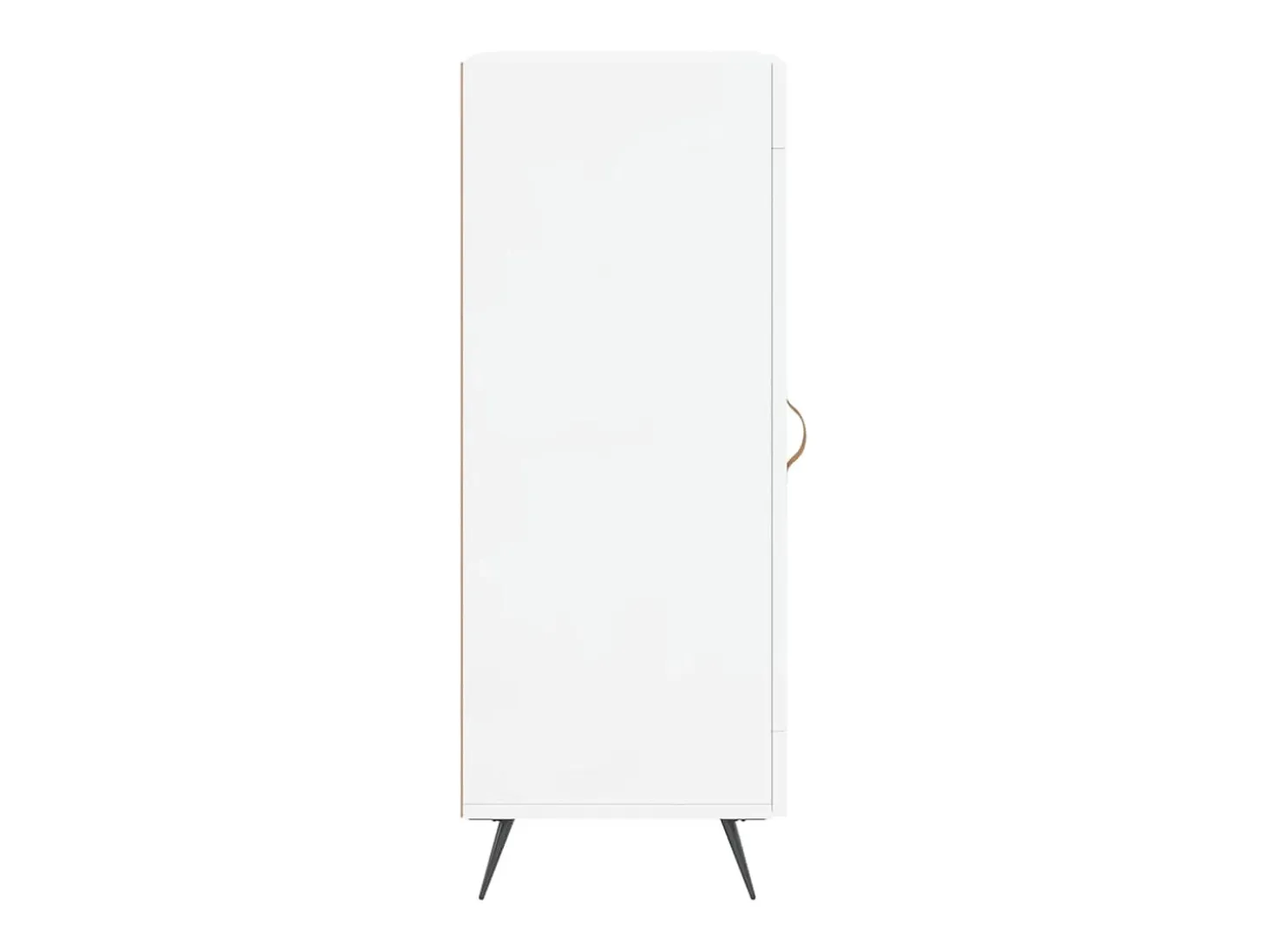 Aparador buffet cómoda armario mueble organizador cocina salón brillante 34,5 x 34 x 90 cm madera contrachapada blanco 02_0030628