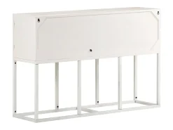Aparador buffet cómoda armario mueble organizador cocina salón salón 115 x 30 x 76 cm madera maciza de mango blanco 02_0029525