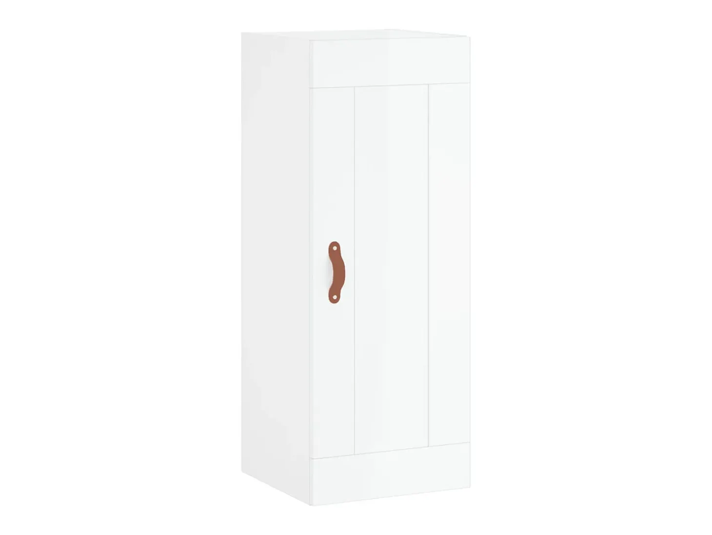 Aparador buffet cómoda armario mueble organizador cocina salón salón alto brillo 34,5 x 34 x 180 cm madera contrachapada blanco 02_0032929