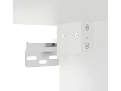 Aparador buffet cómoda armario mueble organizador cocina salón salón alto 69,5 x 34 x 180 cm madera contrachapada blanco 02_0032597