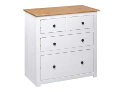 Aparador buffet cómoda armario mueble organizador cocina salón salón 80 x 40 x 83 cm Pino gama Panamá blanco 02_0030519