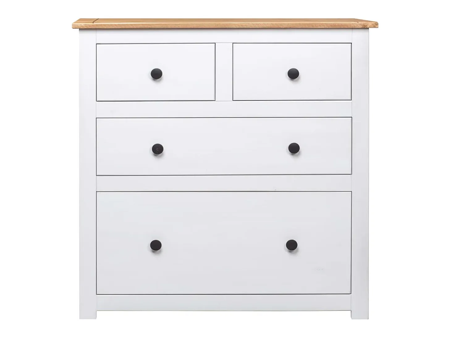 Aparador buffet cómoda armario mueble organizador cocina salón salón 80 x 40 x 83 cm Pino gama Panamá blanco 02_0030519