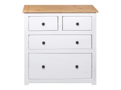 Aparador buffet cómoda armario mueble organizador cocina salón salón 80 x 40 x 83 cm Pino gama Panamá blanco 02_0030519