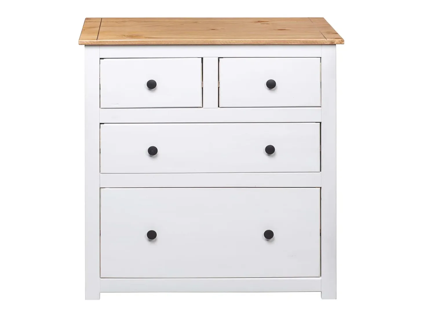 Aparador buffet cómoda armario mueble organizador cocina salón salón 80 x 40 x 83 cm Pino gama Panamá blanco 02_0030519