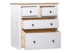 Aparador buffet cómoda armario mueble organizador cocina salón salón 80 x 40 x 83 cm Pino gama Panamá blanco 02_0030519