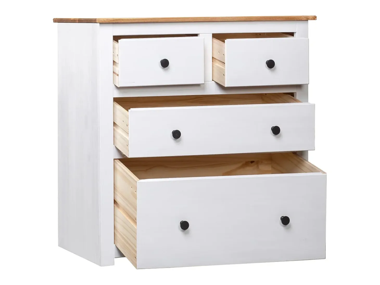 Aparador buffet cómoda armario mueble organizador cocina salón salón 80 x 40 x 83 cm Pino gama Panamá blanco 02_0030519