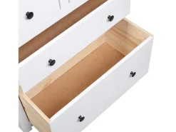 Aparador buffet cómoda armario mueble organizador cocina salón salón 80 x 40 x 83 cm Pino gama Panamá blanco 02_0030519