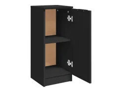 Aparador buffet cómoda armario mueble organizador cocina salón salón juego de 2 30 x 30 x 70 cm madera contrachapada negra 02_0036891