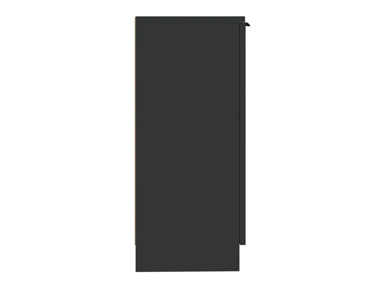 Aparador buffet cómoda armario mueble organizador cocina salón salón juego de 2 30 x 30 x 70 cm madera contrachapada negra 02_0036891