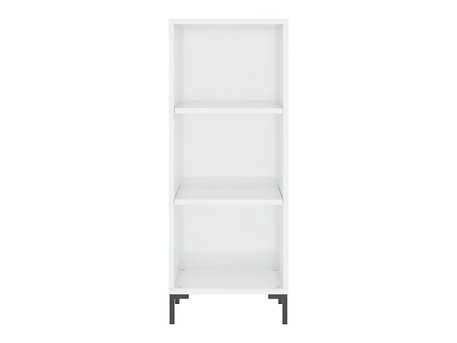 Aparador buffet cómoda armario mueble organizador cocina salón brillante 34,5 x 32,5 x 90 cm madera contrachapada blanco 02_0030581