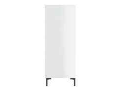 Aparador buffet cómoda armario mueble organizador cocina salón brillante 34,5 x 32,5 x 90 cm madera contrachapada blanco 02_0030581