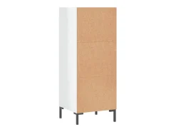 Aparador buffet cómoda armario mueble organizador cocina salón brillante 34,5 x 32,5 x 90 cm madera contrachapada blanco 02_0030581