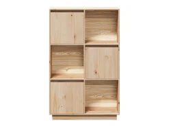 Aparador buffet cómoda armario mueble organizador cocina salón salón alto 74 x 35 x 117 cm madera maciza de pino marrón 02_0032195