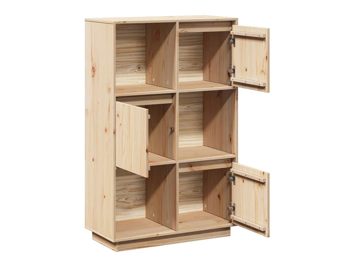 Aparador buffet cómoda armario mueble organizador cocina salón salón alto 74 x 35 x 117 cm madera maciza de pino marrón 02_0032195