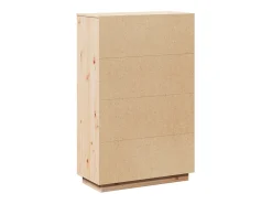 Aparador buffet cómoda armario mueble organizador cocina salón salón alto 74 x 35 x 117 cm madera maciza de pino marrón 02_0032195