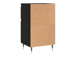 Aparador buffet cómoda armario mueble organizador cocina salón salón juego de 2 40 x 35 x 70 cm madera contrachapada negra 02_0036900