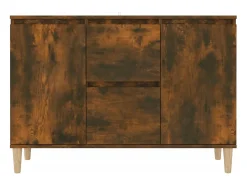 Aparador buffet cómoda armario unidad de almacenamiento organizador cocina salón salón 101 x 35 x 70 cm madera contrachapada marrón 02_0030844
