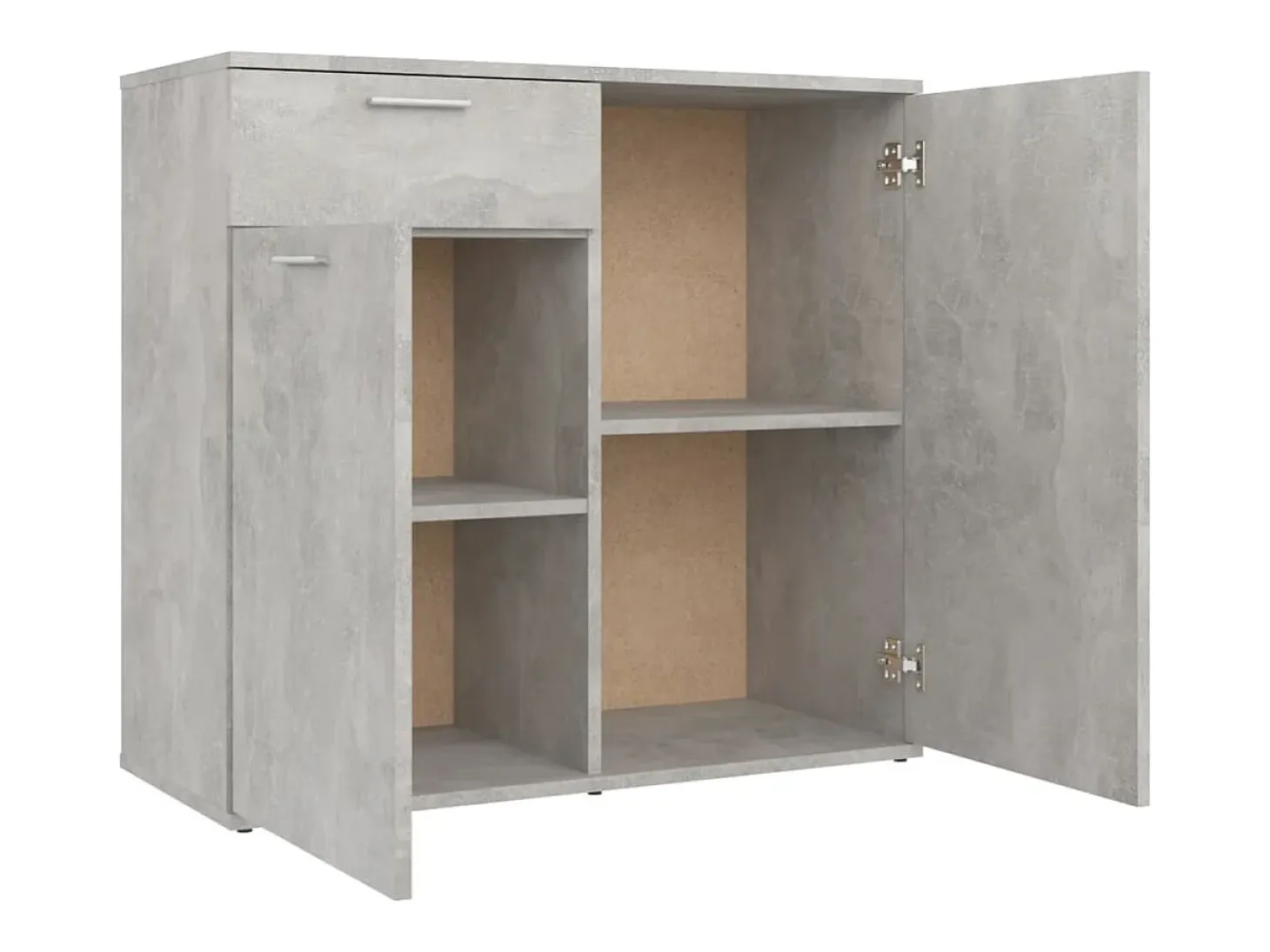 Aparador buffet cómoda armario unidad de almacenamiento organizador cocina salón salón 80 x 36 x 75 cm madera contrachapada gris 02_0032105