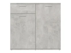 Aparador buffet cómoda armario unidad de almacenamiento organizador cocina salón salón 80 x 36 x 75 cm madera contrachapada gris 02_0032105
