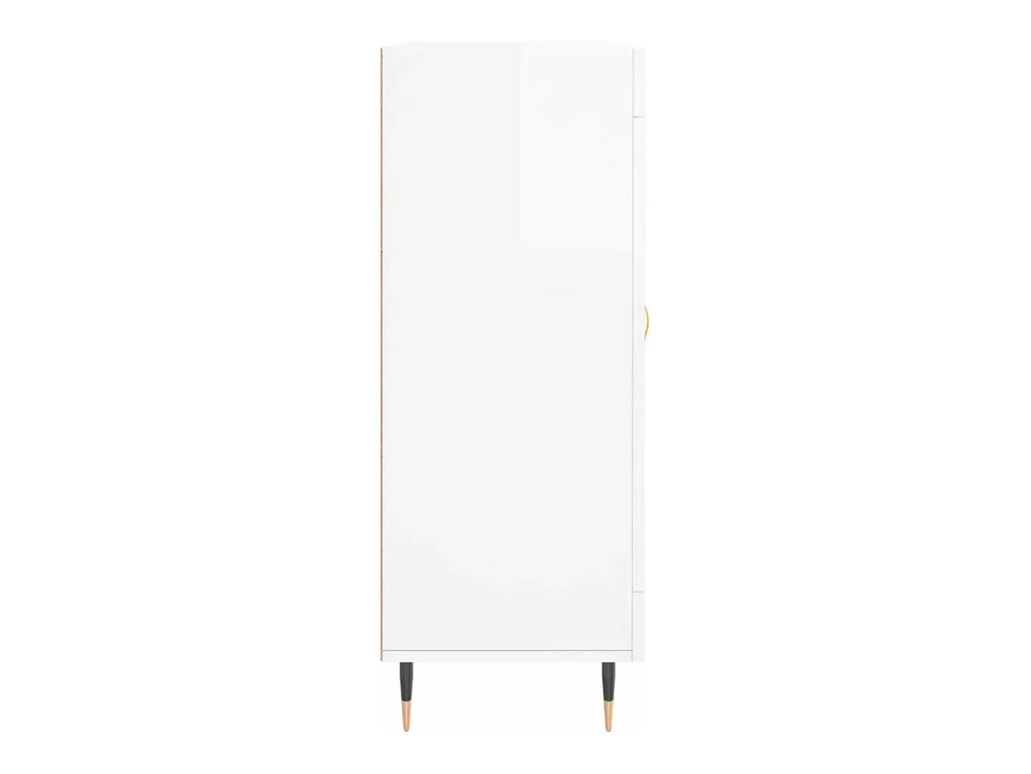Aparador buffet cómoda armario mueble organizador cocina salón brillante 69,5 x 34 x 90 cm madera contrachapada blanco 02_0030747