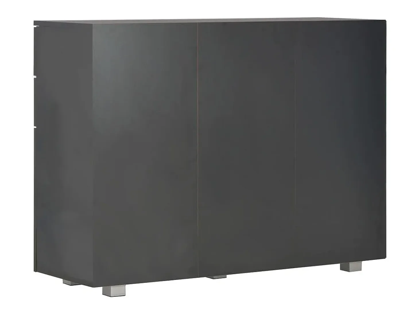 Aparador buffet cómoda armario mueble organizador cocina salón brillante 107 x 35 x 80,5 cm negro 02_0036163