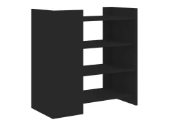 Aparador buffet cómoda armario mueble organizador cocina salón salón 73,5 x 35 x 75 cm madera contrachapada negra 02_0036116