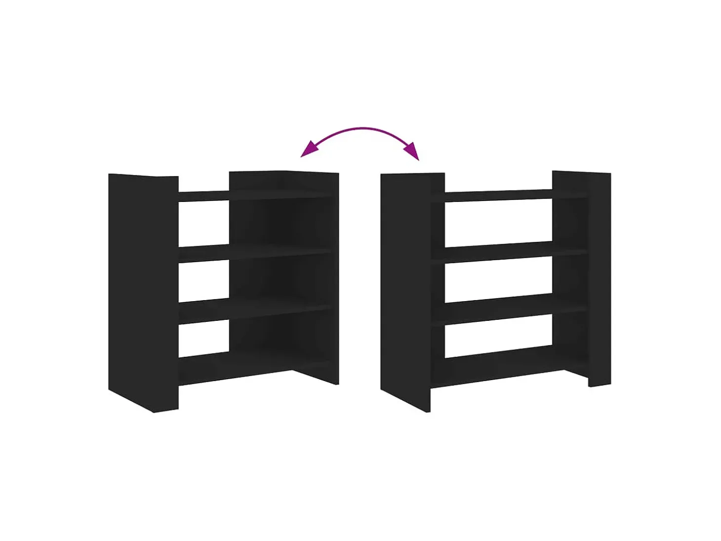 Aparador buffet cómoda armario mueble organizador cocina salón salón 73,5 x 35 x 75 cm madera contrachapada negra 02_0036116