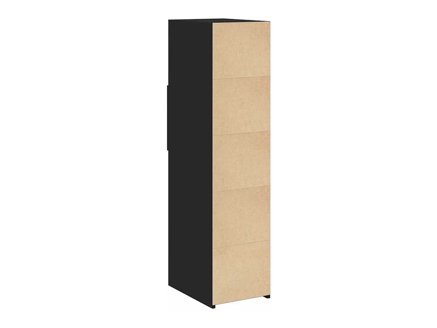 Aparador buffet cómoda armario mueble organizador cocina salón salón alto 30 x 42,5 x 124 cm madera contrachapada negro 02_0034764