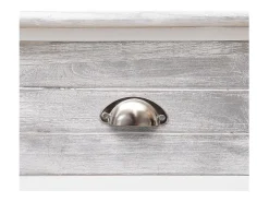 Aparador buffet cómoda armario mueble organizador cocina salón salón antiguo 108 x 30 x 76 cm madera maciza de Paulownia gris 02_0031812