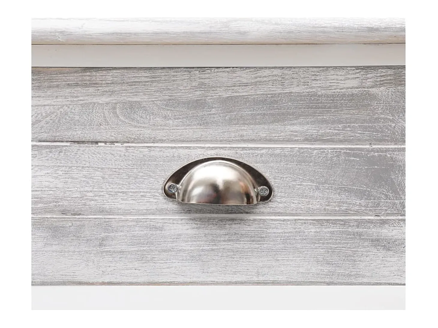 Aparador buffet cómoda armario mueble organizador cocina salón salón antiguo 108 x 30 x 76 cm madera maciza de Paulownia gris 02_0031812
