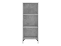 Aparador buffet cómoda armario mueble organizador cocina salón salón alto 34,5 x 34 x 180 cm madera contrachapada gris 02_0034409