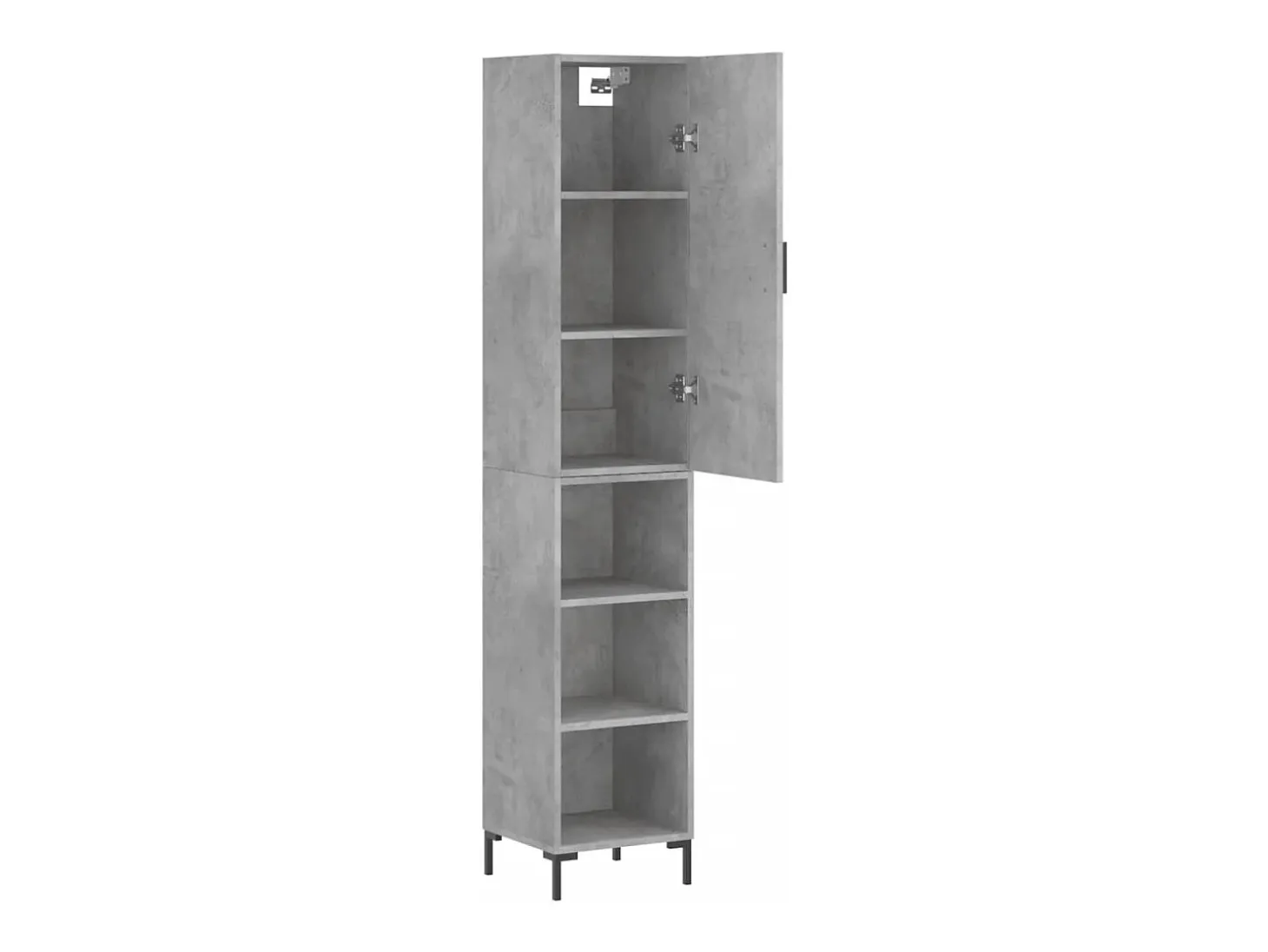 Aparador buffet cómoda armario mueble organizador cocina salón salón alto 34,5 x 34 x 180 cm madera contrachapada gris 02_0034409