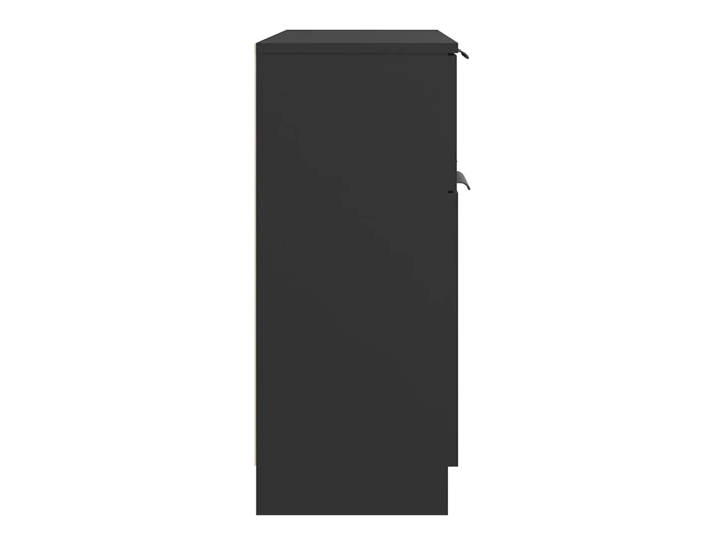 Aparador buffet cómoda armario mueble organizador cocina salón salón 60 x 30 x 70 cm madera contrachapada negra 02_0035964
