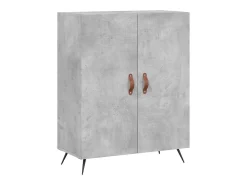 Aparador buffet cómoda armario mueble organizador cocina salón salón alto 69,5 x 34 x 180 cm madera contrachapada gris 02_0034520