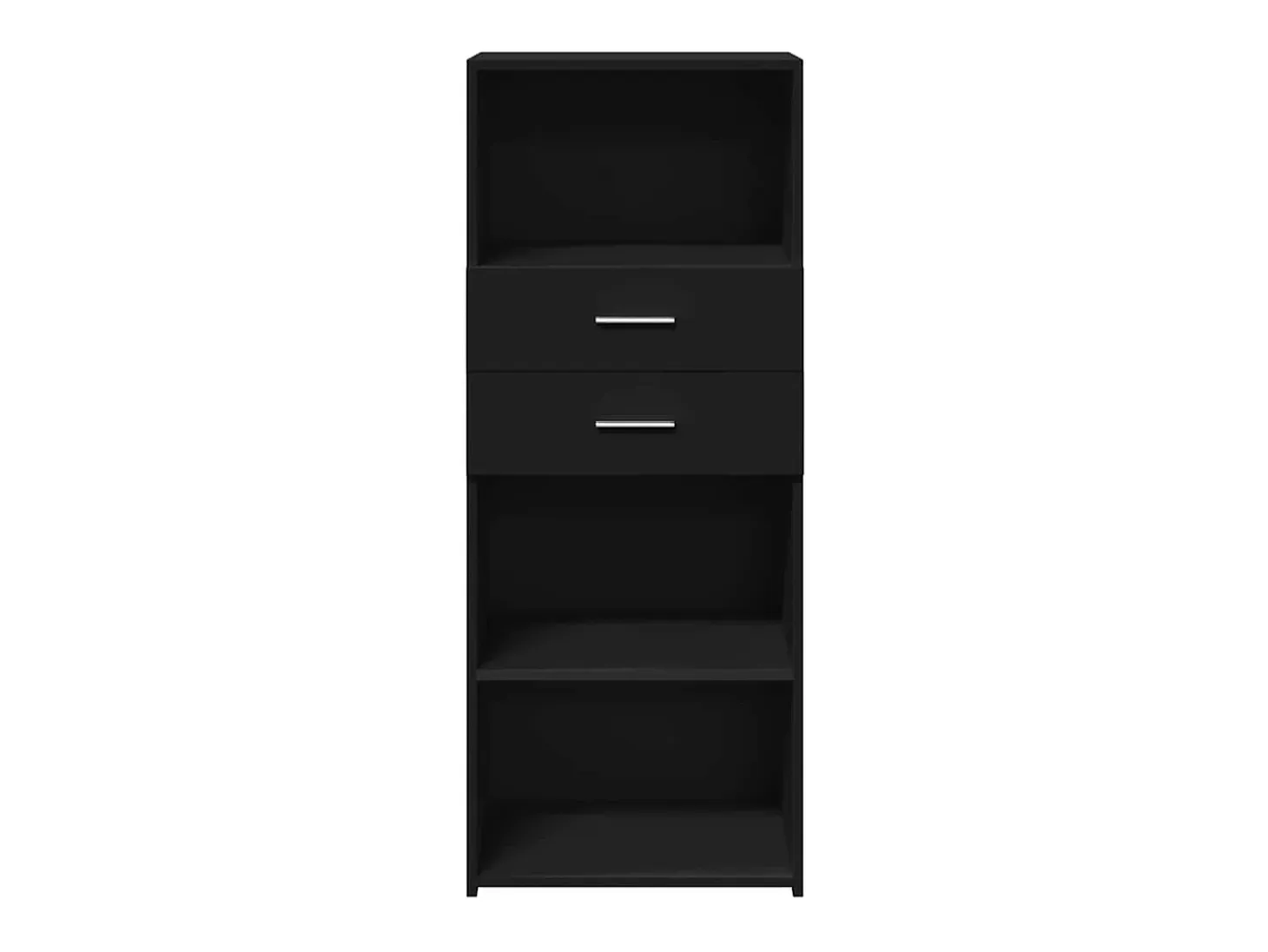 Aparador buffet cómoda armario mueble organizador cocina salón salón alto 50 x 42,5 x 124 cm madera contrachapada negro 02_0034935