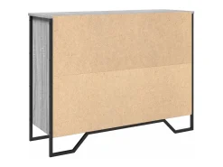 Aparador buffet cómoda armario unidad de almacenamiento organizador cocina salón salón Sonoma 97 x 32,5 x 74,5 cm madera contrachapada gris 02_0036560